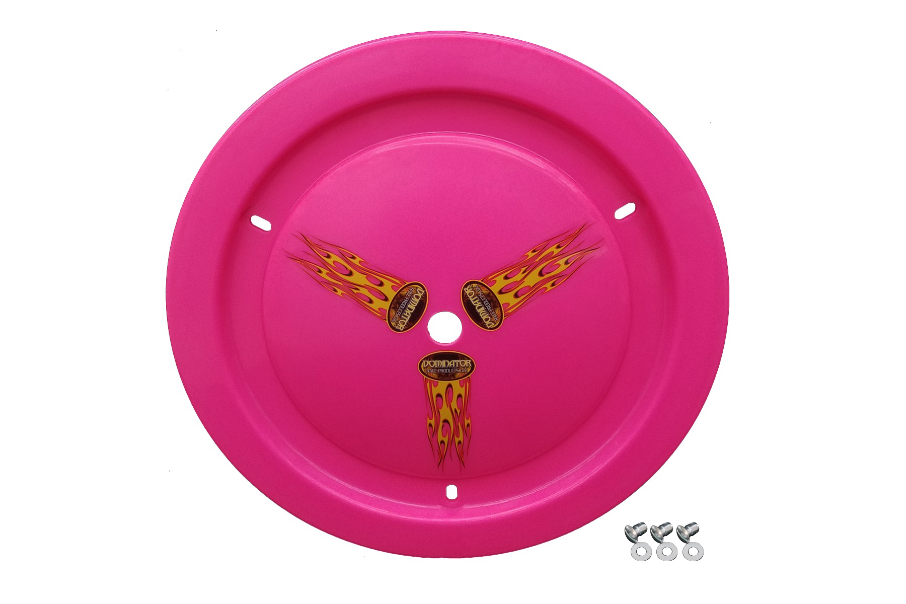 DOMINATOR RACE PRODUCTS Wheel Cover Dzus-On Pink 1012-D-PK