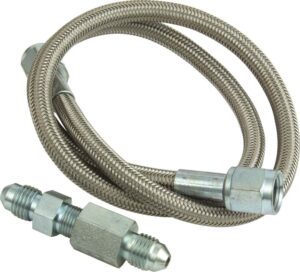 QUICKCAR RACING PRODUCTS Gauge Line Kit- 12in Ste el Braided Line and fitt 61-71012