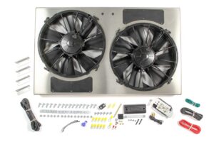 DERALE PWM Dual RAD Fan/ Aluminum Shroud Assembly 66838