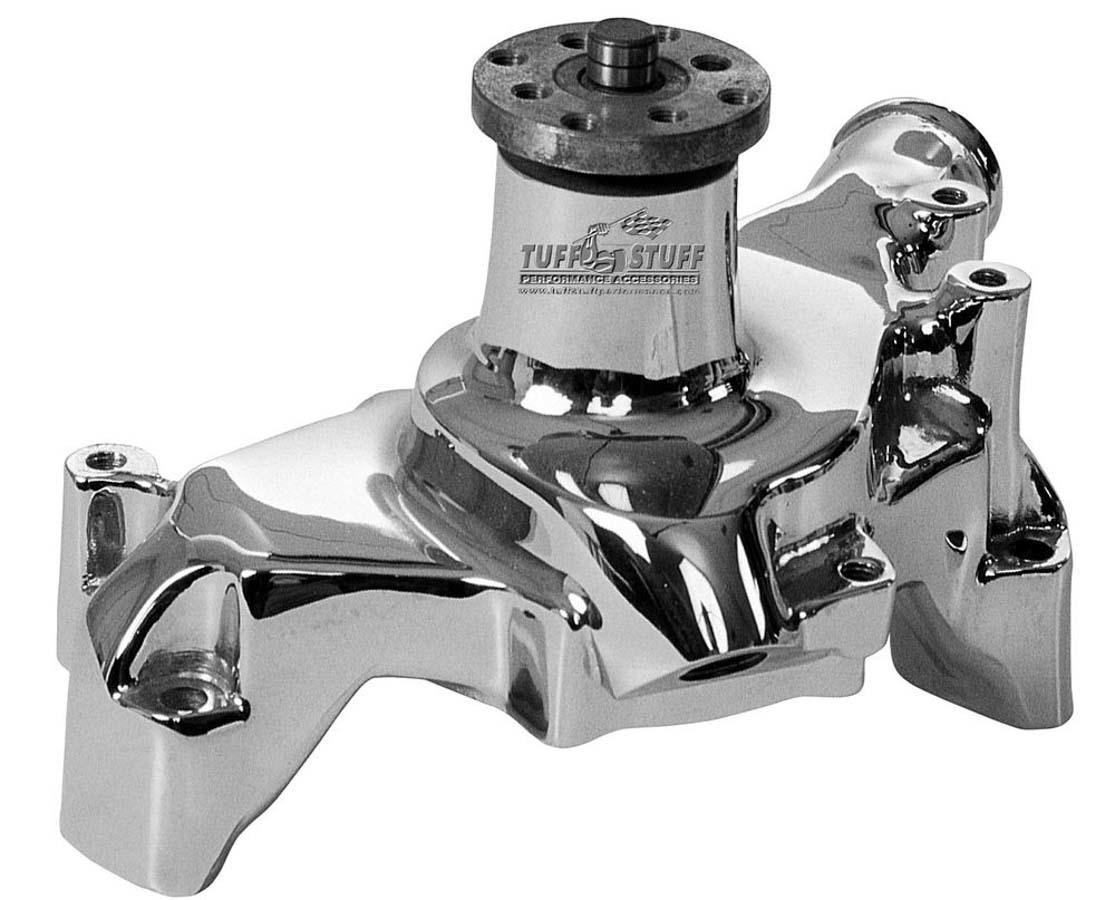 TUFF-STUFF SBC Alum. Long Water Pump Chrome 1511NA