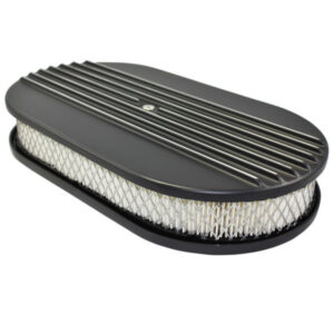 SPECIALTY PRODUCTS COMPANY Air Cleaner Kit  15in X 2in Oval Half Finned Top 6491BK