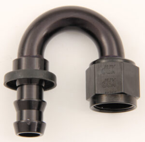 XRP-XTREME RACING PROD. #8 180 Deg Push-On Hose End Black 231808BB