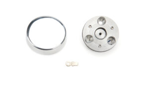 FLAMING RIVER Horn Button 3 Bolt Mill Polished FR20175HNPL