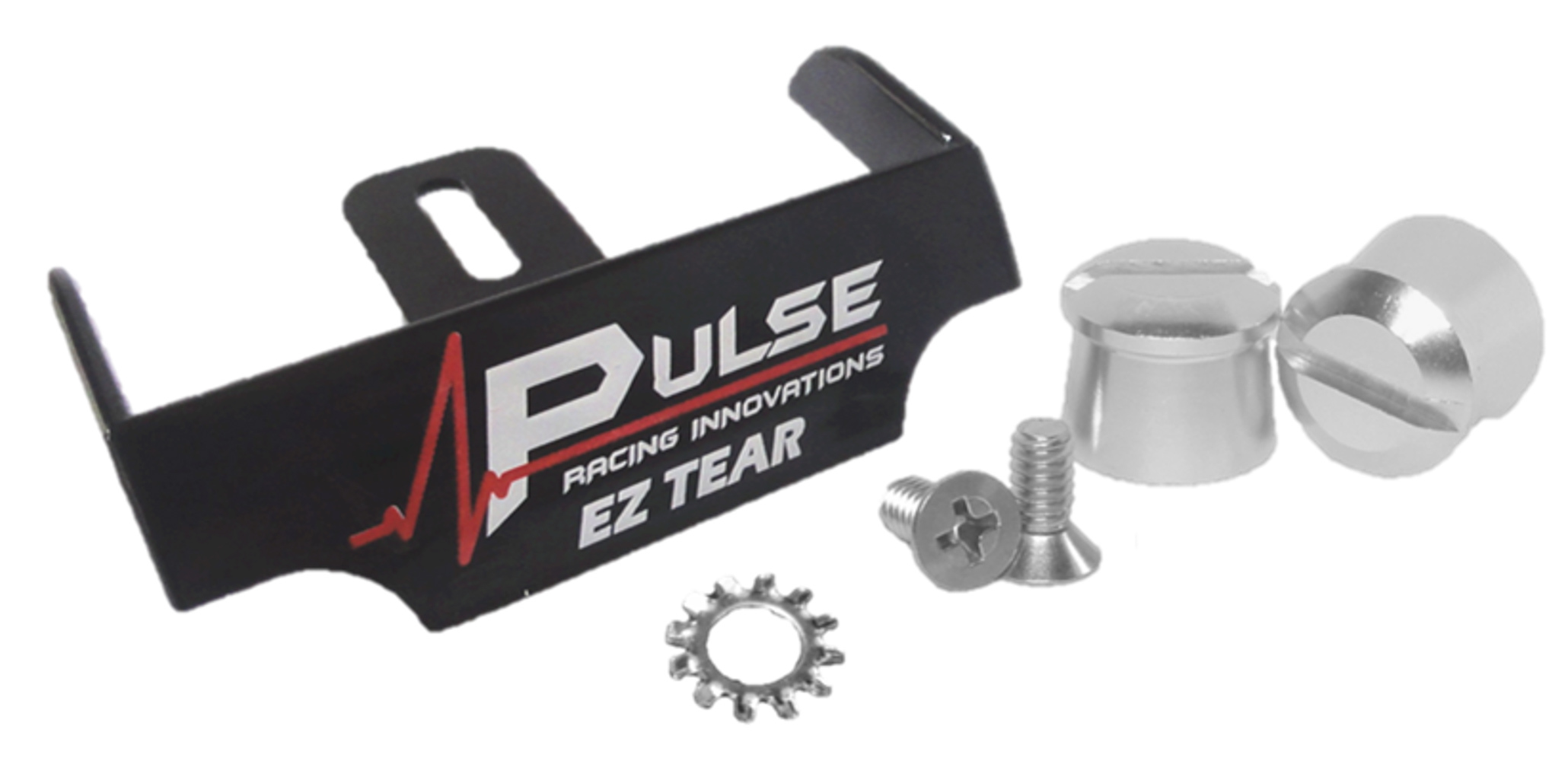 PULSE RACING INNOVATIONS EZ Tear Black w/ Silver Tear Off Post EZTS102BKP