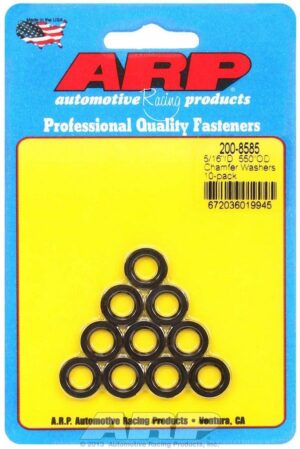ARP Black Washers – 5/16 ID x .550 OD Chamfer (10) 200-8585