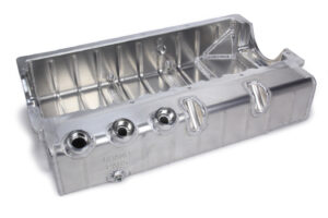 CHAMP PANS SBC Dry Sump Oil Pan w/ Dart Block #12AN ORB PRO182R3A