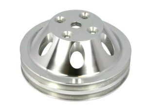 RACING POWER CO-PACKAGED Pol Alum SBC Double Gro ove Pulley R9483POL