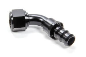 TRIPLE X RACE COMPONENTS #12 60 Degree Hose End Push Lock HF-16012BLK