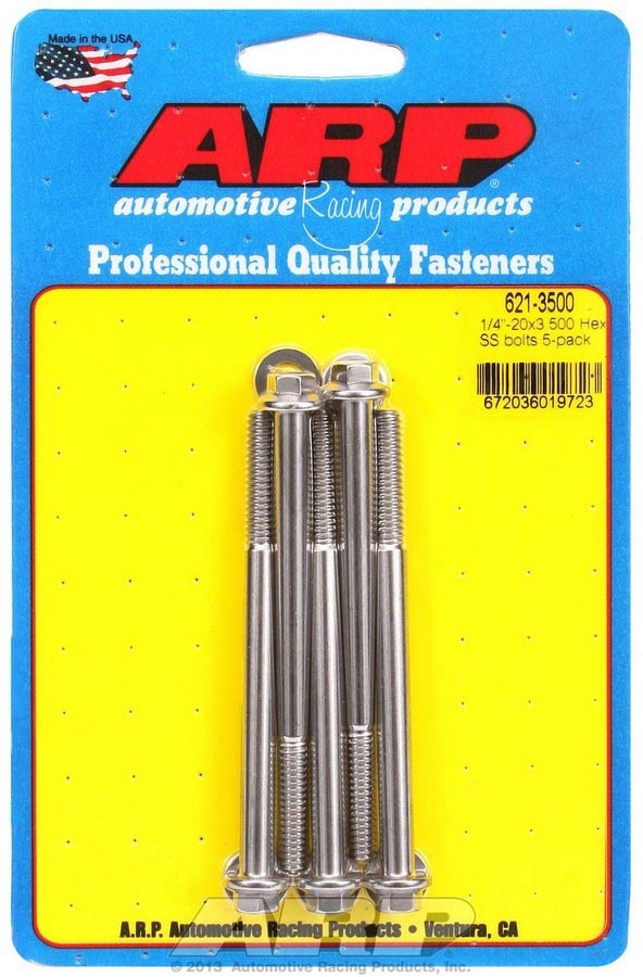 ARP S/S Bolt Kit – 6pt. (5) 1/4-20 x 3.500 621-3500