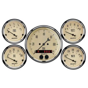 AUTOMETER Antique Beige Gauge Kit w/GPS Speedo 1850