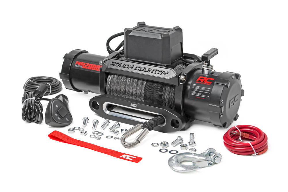 ROUGH COUNTRY 12000 Lb Winch Synthetic Rope PRO12000S