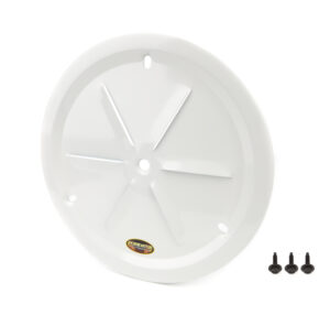 DOMINATOR RACE PRODUCTS Wheel Cover Louver Vent Alum Bolt 15in White 1031-B-WH