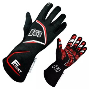 K1 RACEGEAR Gloves Flight X-Large Black-Red 23-FLT-NR-XL