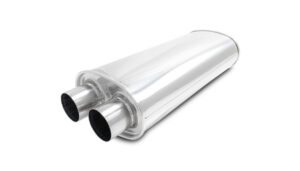 VIBRANT PERFORMANCE STREETPOWER Oval Muffler 2.50in Inlet/Outlet 10538