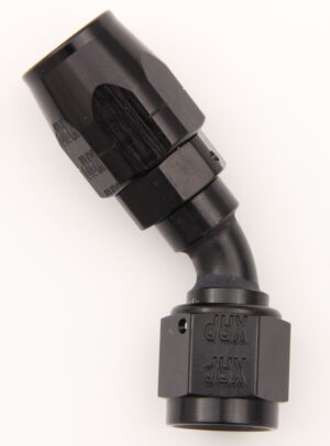 XRP-XTREME RACING PROD. #8 45 Deg Dbl Swivel Hose End Black 204508BB