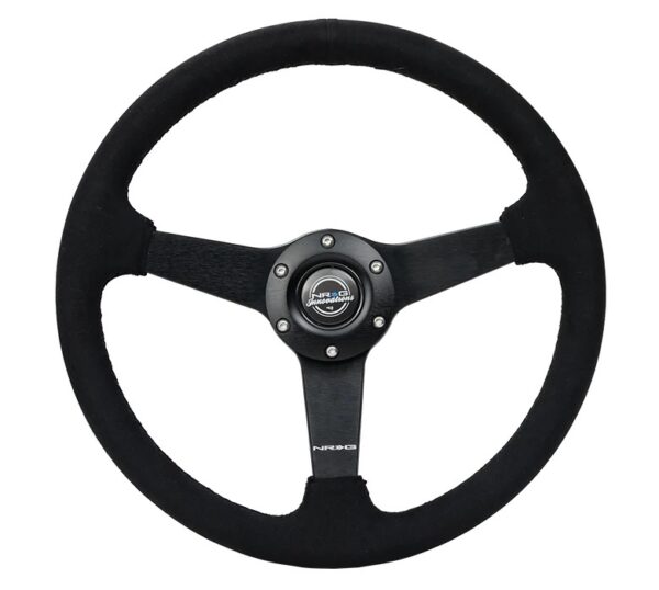 NRG INNOVATION Steering Wheel 350mm 1.5 in Dish Black Alcantara RST-037MB-SA