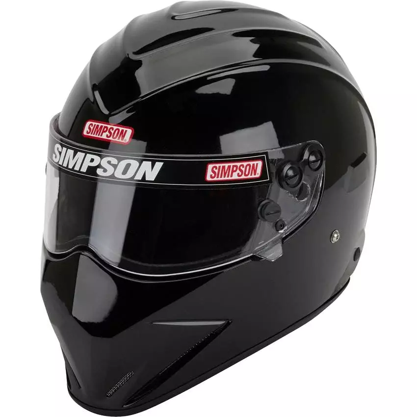 SIMPSON SAFETY Helmet Diamondback 7-3/4 Black SA2020 7297342
