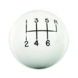 HURST Classic 6-Speed Shift Knob White (3/8-16) 1630040