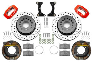 WILWOOD Brake Kit Rear Red FDL Drilled 12in GM G Body 140-17121-DR