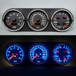 NEW VINTAGE USA Gauge Kit Dodge Truck 81-93 Perf II Blk 81021-01