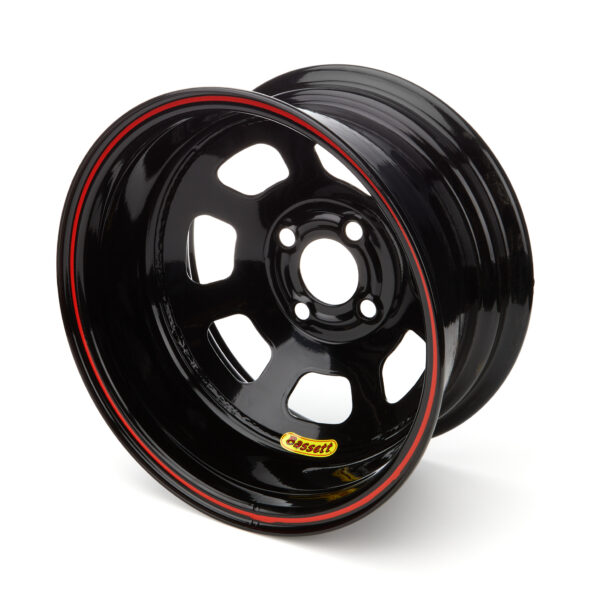 BASSETT Wheel 14×7 D-Hole 4x 4.25in 1in BS Black 47SP1