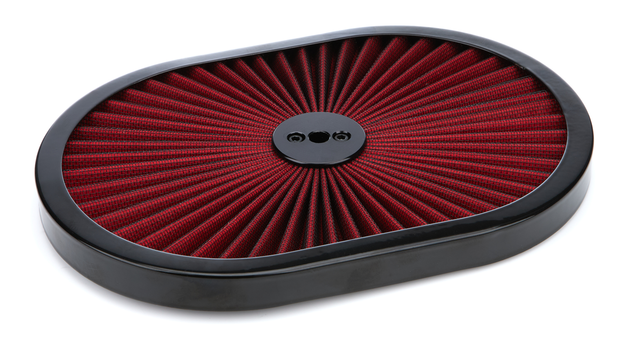 RACING POWER CO-PACKAGED 12in Super Flow Air Cleaner Red Mesh R2214T