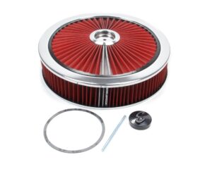 EDELBROCK Air Cleaner Kit – 14in Dia. Breathable – Red 43660