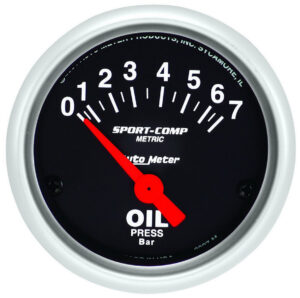 AUTOMETER 2-1/16 Mini S/C Oil Pressure Gauge – Metric 3327-M