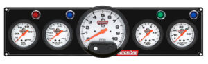 QUICKCAR RACING PRODUCTS 4-1 Gauge Panel OP/WT/FP15/WP Black 61-6756