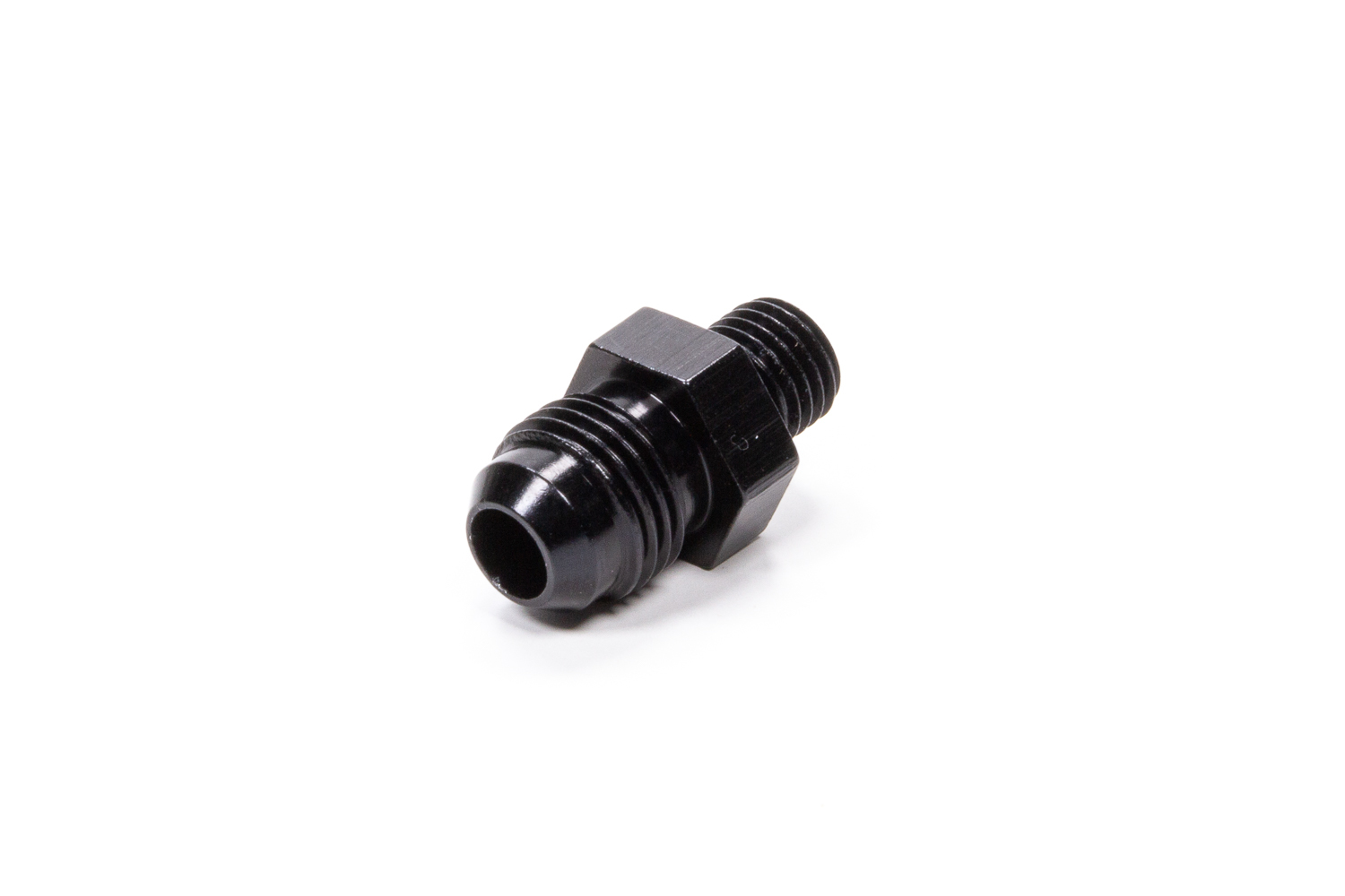 FRAGOLA Straight Adapter Fitting #6 x 1/4 MPT Black 481606-BL