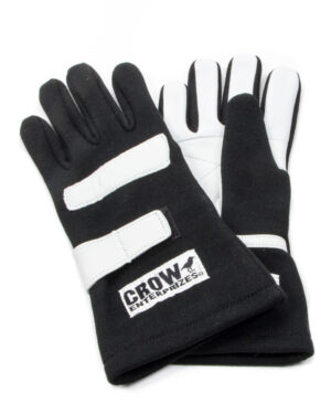 CROW SAFETY GEAR Gloves Large Black Nomex 2-Layer Standard 11724