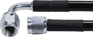 ALLSTAR PERFORMANCE Coated Braided Line 18in #3Hose -3Str/-3 90 Steel ALL48434-18