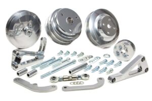 MARCH PERFORMANCE SBC Serpentine Conv Low Cost Custom Silver Kit 22031-09