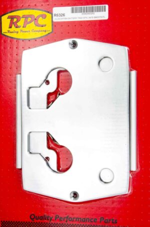 RACING POWER CO-PACKAGED Optima Alum Smooth Battery Tray Polished R6326