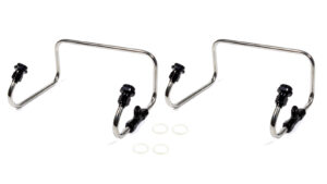 THE BLOWER SHOP Dual Inlet Fuel Line Kit Holley 4150 Black Anod. 4372-AB
