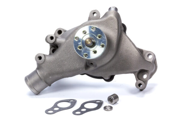 MR. GASKET SBC Long Water Pump Iron w/Natural Finish 7012NG