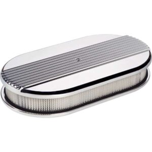 BILLET SPECIALTIES Large Ribbed Oval Air Cleaner 15640