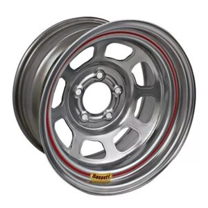 BASSETT Wheel 15×7 5×4.5 2in BS Silver Spun 57SF2S