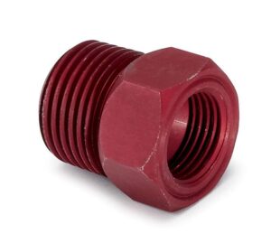 AUTOMETER 1/2in NPT Aluminum Temp. Adapter Fitting – Red 2273