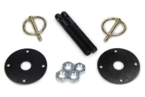 FIVESTAR Hood Pin Kit  3/8in Alum Black 2-pack 10001-34033-B