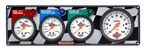 QUICKCAR RACING PRODUCTS Gauge Panel OP/WT/FP w/Tach 61-60423