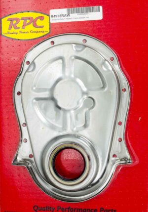 RACING POWER CO-PACKAGED BBC Steel Timing Chain Cover Unplated R4935RAW