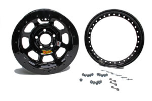 AERO RACE WHEELS 15×8 2in 5.00 Black w/ Black Ring 53-185020-BLKRING