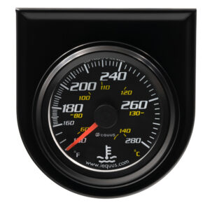 EQUUS 2.0 Dia Water Temp Gauge Black  130-280 E6242