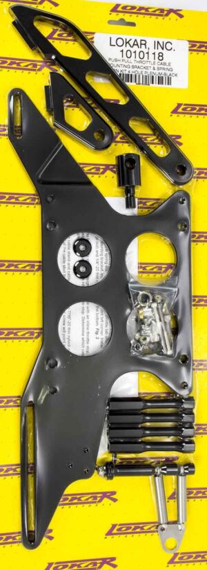 LOKAR Push/Pull Throttle Cable Mounting Bracket Black 1010118