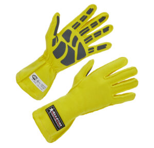 ALLSTAR PERFORMANCE Driving Gloves SFI 3.3/5 Outseam D/L LG Yellow ALL916094