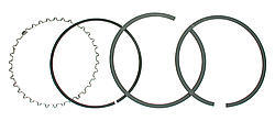JE PISTONS Piston Ring Set 4.065 Moly 1/16 1/16 3/16 J100F8-4060-5