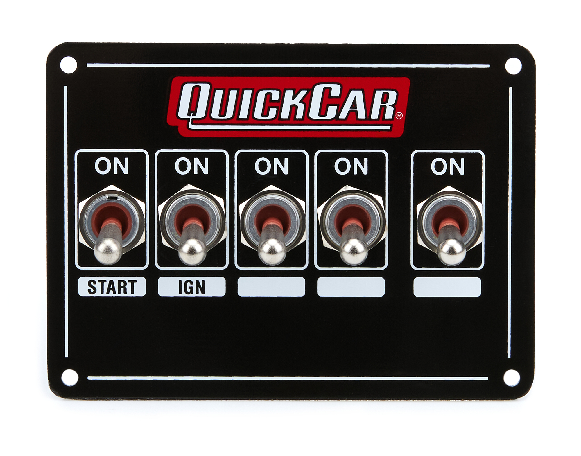QUICKCAR RACING PRODUCTS Ignition Panel – Single Ing. w/Acc Switches 50-7731