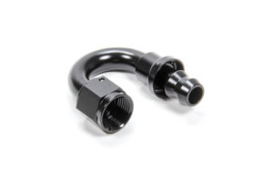 TRIPLE X RACE COMPONENTS #6 180 Degree Hose End Push Lock HF-18006BLK