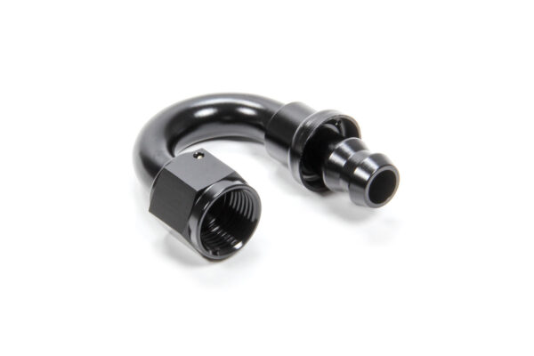 TRIPLE X RACE COMPONENTS #6 180 Degree Hose End Push Lock HF-18006BLK